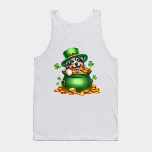 St Patricks Day Australian Shepherd Dog Tank Top